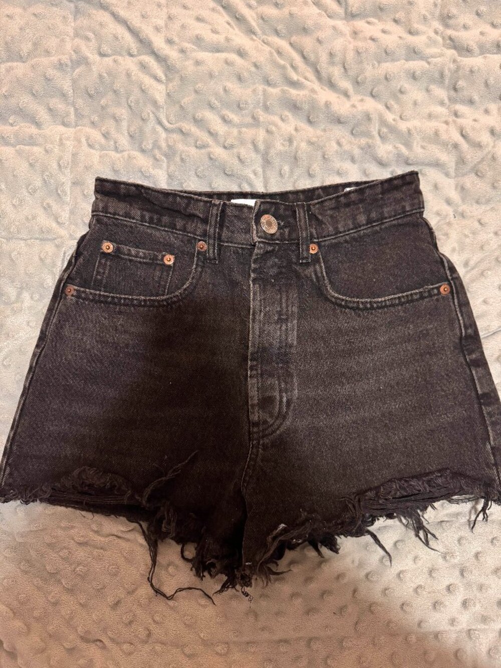 ZARA black denim shorts